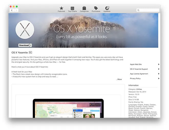OSX App Store Example