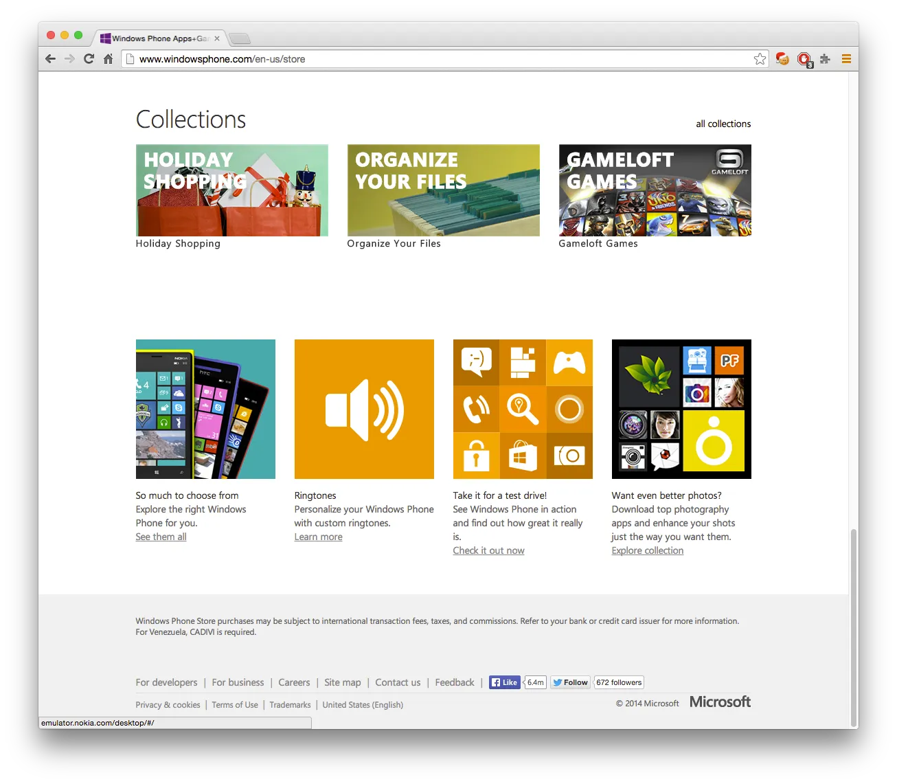 An example of curated collections in the Windows Store