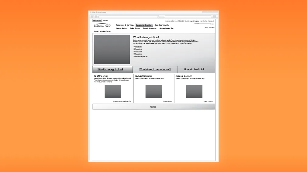 Screenshot of the First Choice Power