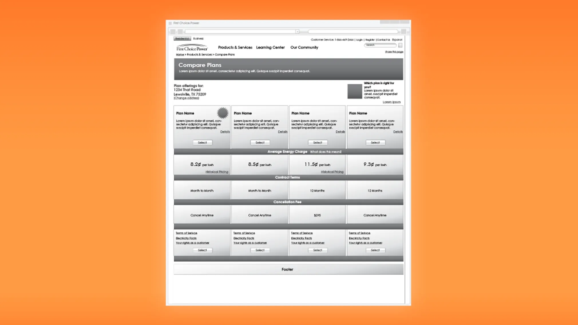 Screenshot of the First Choice Power